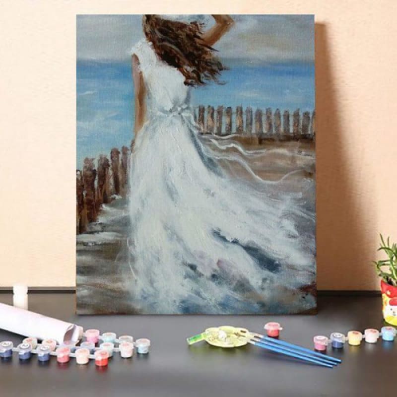 Paint By Numbers Kit-White Skirt