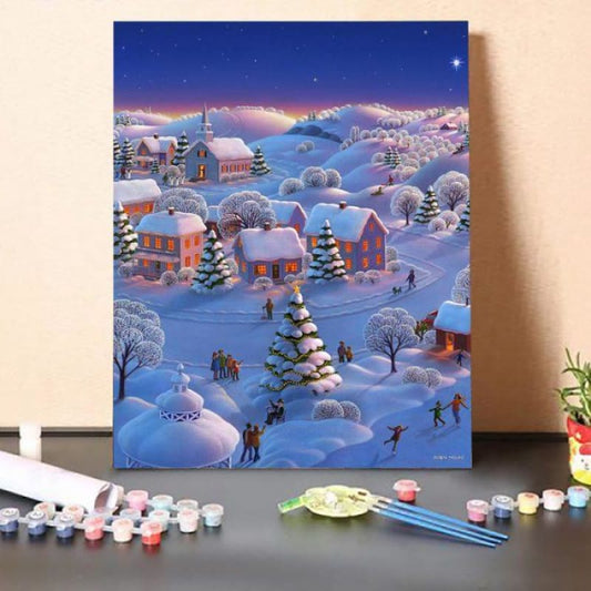 Paint by Numbers Kit-Winter Wonderland