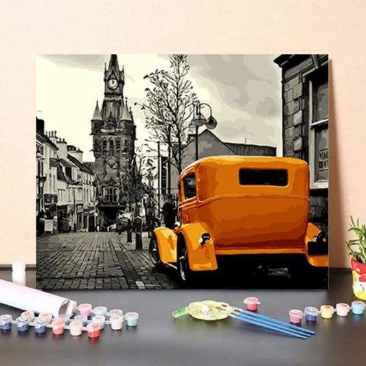 Paint By Numbers Kit Yellow Taxi In London