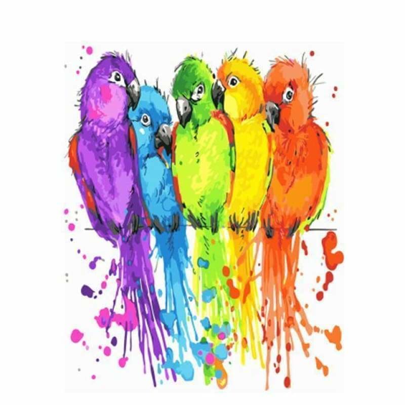 Parrot Diy Paint By Numbers Kits VM96013 - NEEDLEWORK KITS