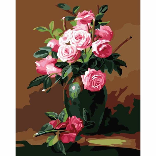 Peony Diy Paint By Numbers Kits WM-1048 - NEEDLEWORK KITS