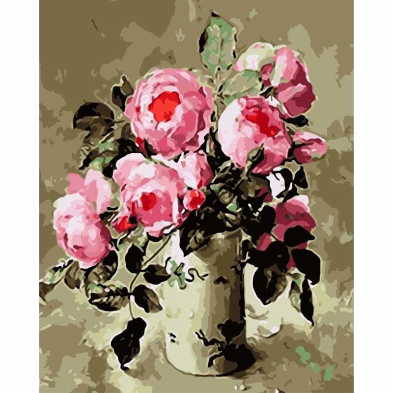 Peony Diy Paint By Numbers Kits WM-451 - NEEDLEWORK KITS