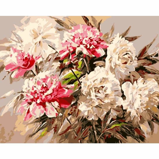 Peony Diy Paint By Numbers Kits WM-452 - NEEDLEWORK KITS