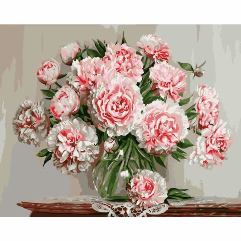 Peony Diy Paint By Numbers Kits WM-846 - NEEDLEWORK KITS