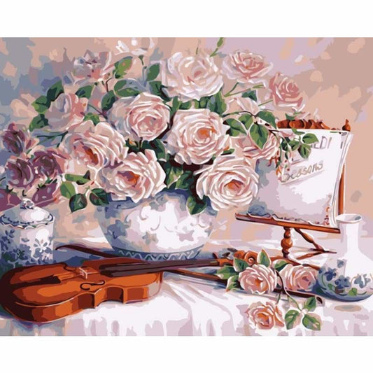 Peony Diy Paint By Numbers Kits WM-914 - NEEDLEWORK KITS