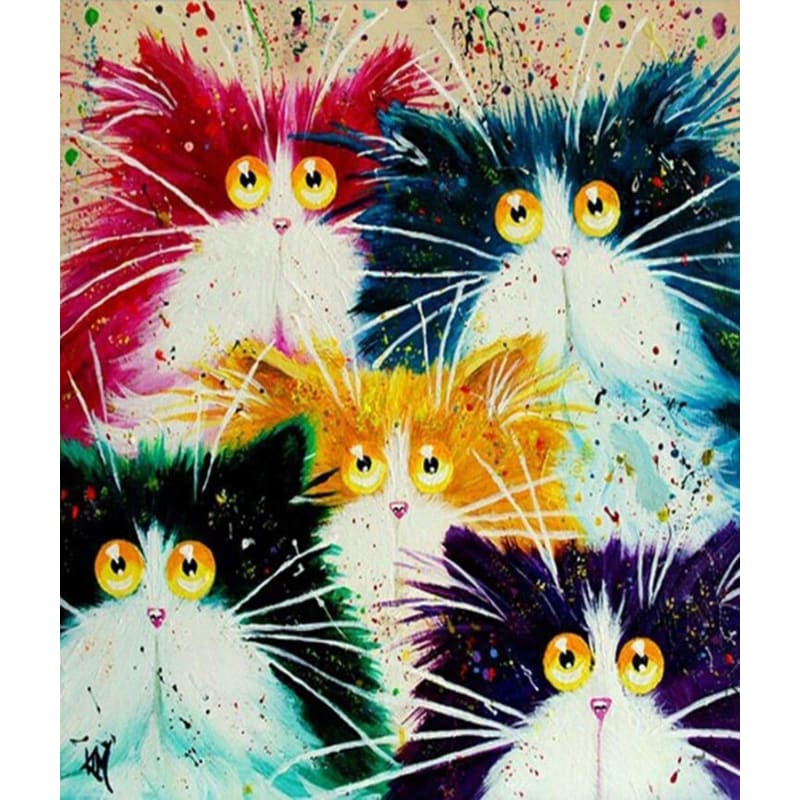 Pet Cat Diy Paint By Numbers Kits VM90616 - NEEDLEWORK KITS