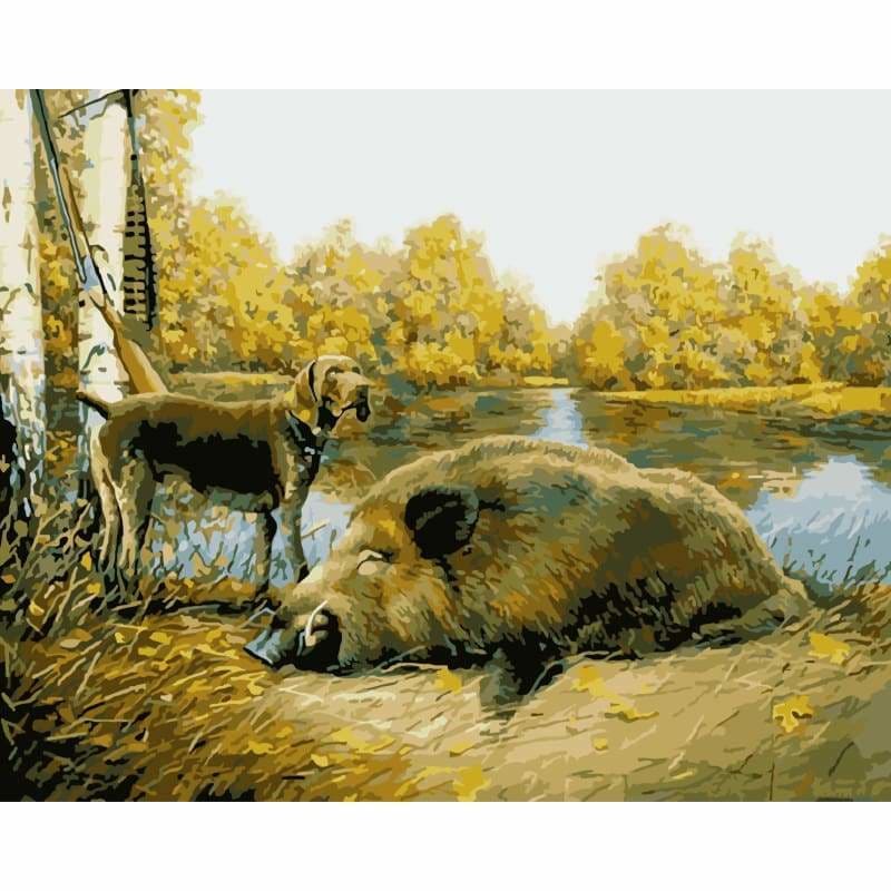 Pig Diy Paint By Numbers Kits WM-1304 - NEEDLEWORK KITS