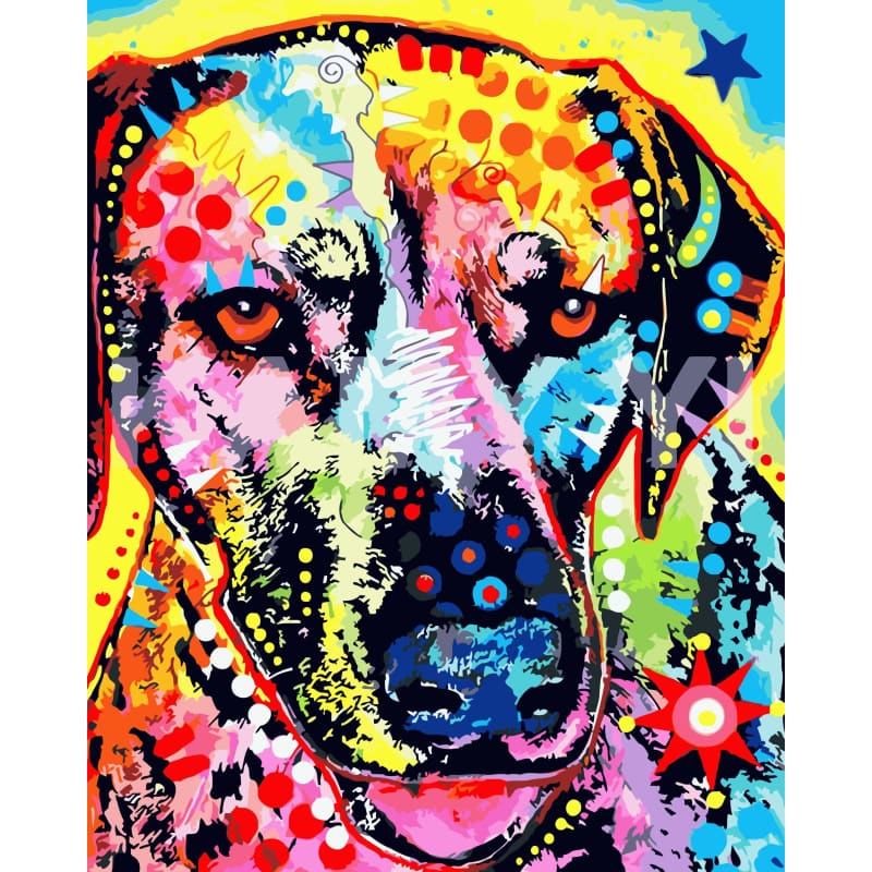 Pop Art Dog Diy Paint By Numbers Kits WM0071688 Adult Paint By Numbers