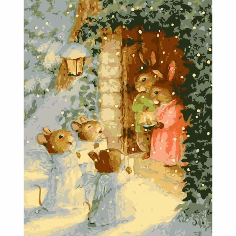 Rabbit Diy Paint By Numbers Kits WM-1428 - NEEDLEWORK KITS