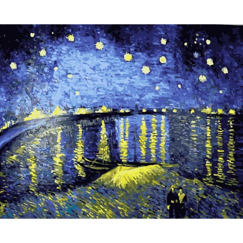 Rhone River Under The Star Diy Paint By Numbers Kits WM-057 - NEEDLEWORK KITS