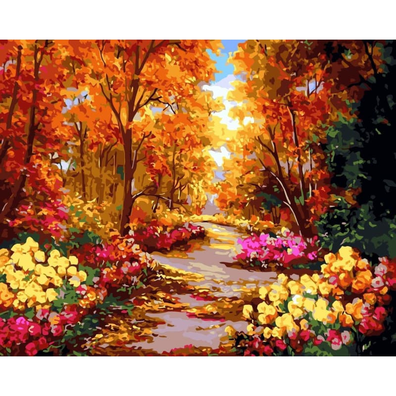 Scenery Flowers Autumn Forest Diy Paint By Numbers Kits SY-4050-059 ZXQ2453 - NEEDLEWORK KITS