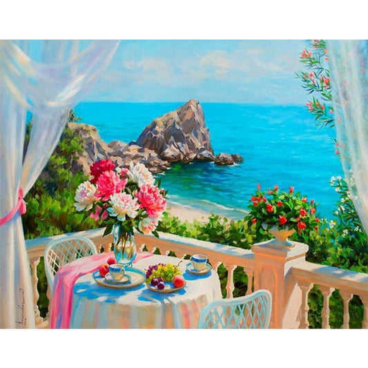 Sea Garden Beach Summer DIY Paint By Numbers Kits VM95398 -