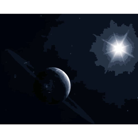 Space Diy Paint By Numbers Kits WM-799 - NEEDLEWORK KITS