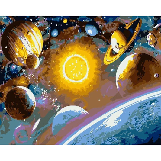 Space Diy Paint By Numbers Kits WM-972 - NEEDLEWORK KITS