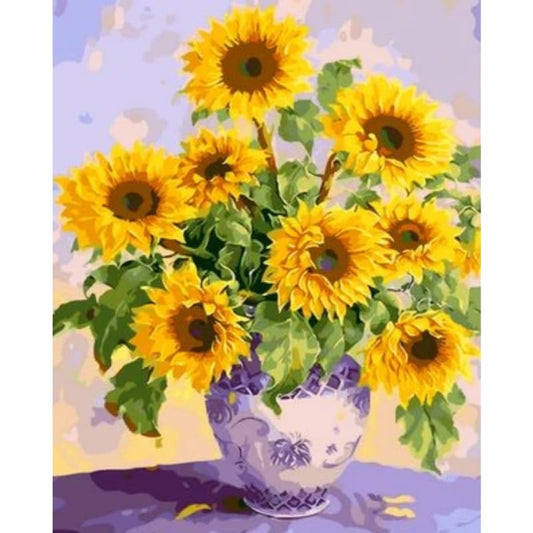 Sunflower Diy Paint By Numbers Kits ZXQ1568 - NEEDLEWORK KITS