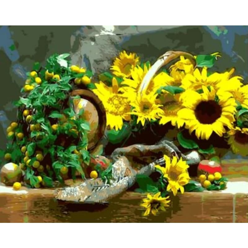 Sunflower Diy Paint By Numbers Kits ZXQ692 - NEEDLEWORK KITS