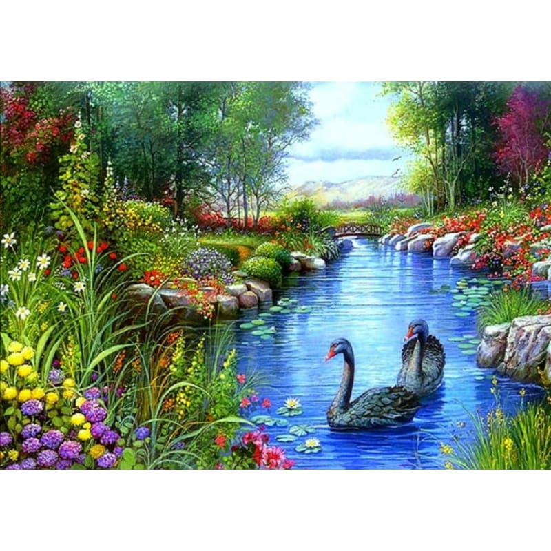 Swan Diy Paint By Numbers Kits VM95807 - NEEDLEWORK KITS