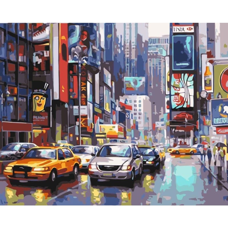 Times Square Diy Paint By Numbers Kits WM-1318 - NEEDLEWORK KITS