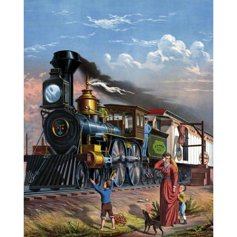 Train Diy Paint By Numbers Kits PBN59252 - NEEDLEWORK KITS