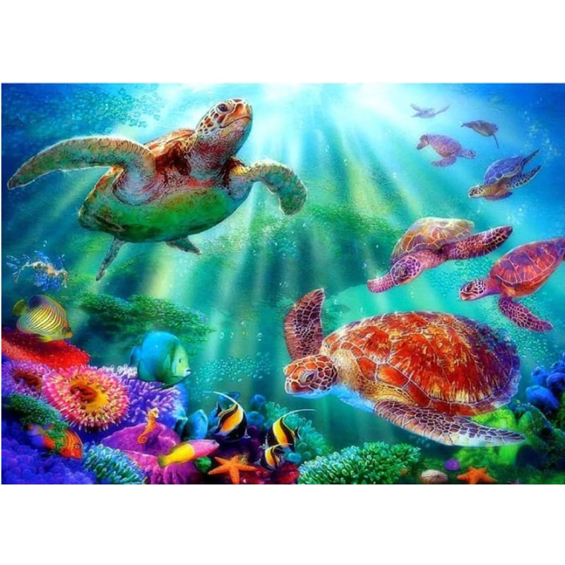 Turtle Diy Paint By Numbers Kits VM90139 - NEEDLEWORK KITS