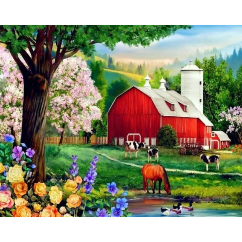 Village Scenery Diy Paint By Numbers Kits PBN94111 - NEEDLEWORK KITS