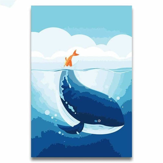 Whales Diy Paint By Numbers Kits PBN30004 - NEEDLEWORK KITS