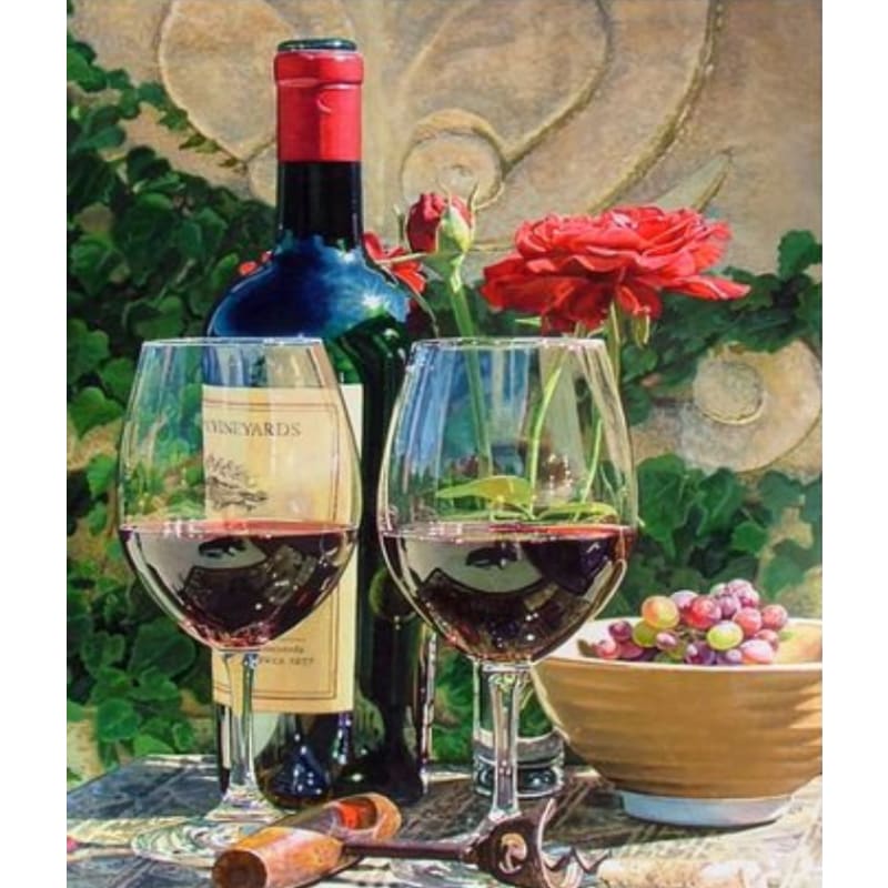 Wine Diy Paint By Numbers Kits ZXQ2886-22 - NEEDLEWORK KITS